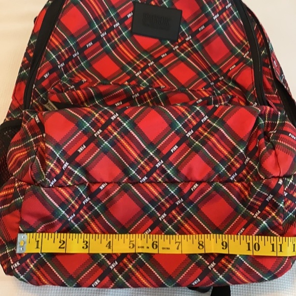 Pink by Victoria Secret Red Plaid Campus Backpack - Picture 12 of 12